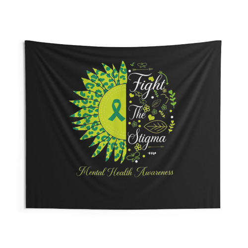 Sunflower Leopard Tapestry - Mental Health Awareness
