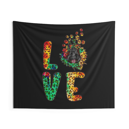 Scottish Terrier Sunflower Tie Dye Dog Mom Tapestry