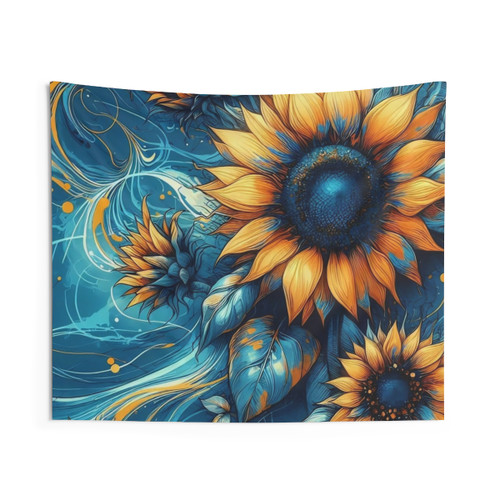 Watercolor Sunflower Tapestry