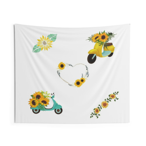 Cute Sunflower Tapestry Wall Hanging