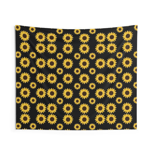 Decorative sunflower pattern tapestry wall hanging