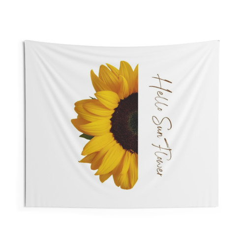Vibrant Growing Sunflower Tapestry for Home Decor