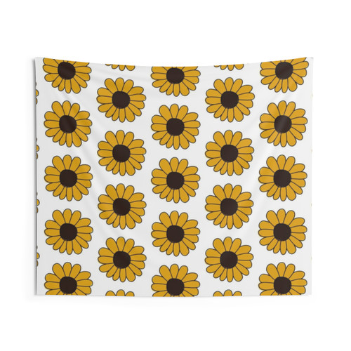 Sunflower Aesthetic Tapestry - Vibrant Yellow Flower Wall Art