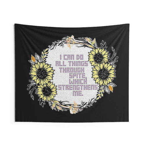 Sunflower Cross Stitch Inspirational Tapestry Wall Art