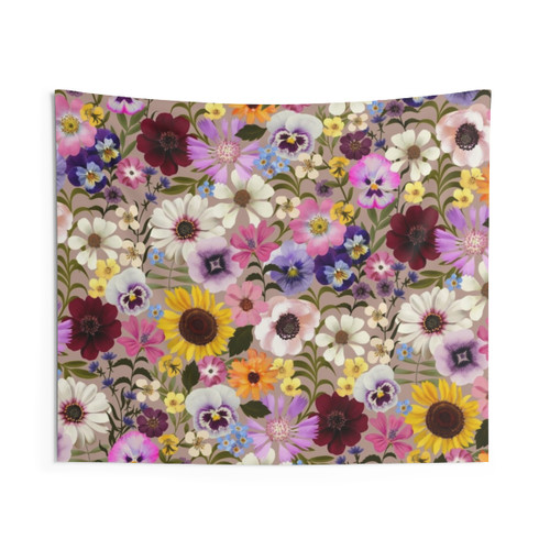 Spring Garden Party Floral Tapestry