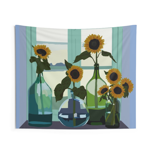 Serene Sunflower Tapestry for Walls