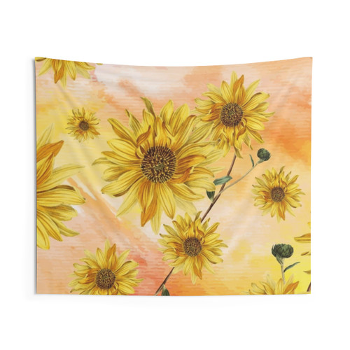Watercolor Sunflower Tapestry
