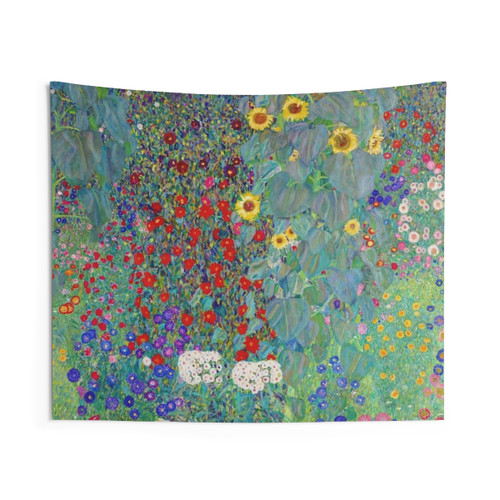 Gustav Klimt Sunflowers Tapestry Wall Art