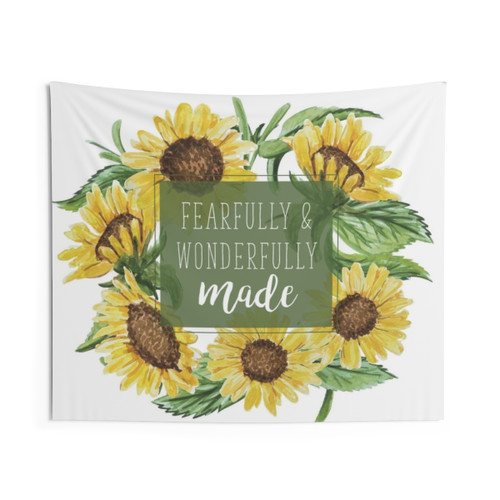 Fearfully and Wonderfully Made Floral Tapestry