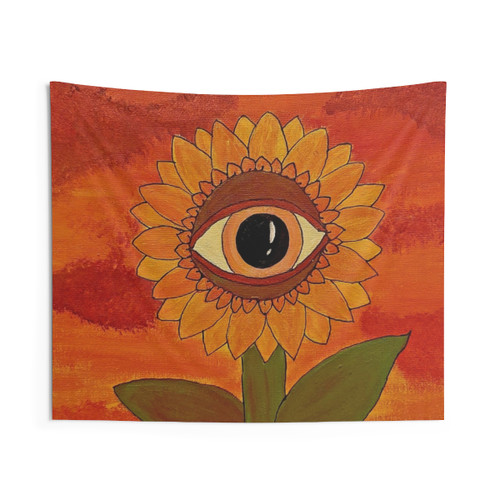 Colorful Sunflower Eye Tapestry Wall Decor