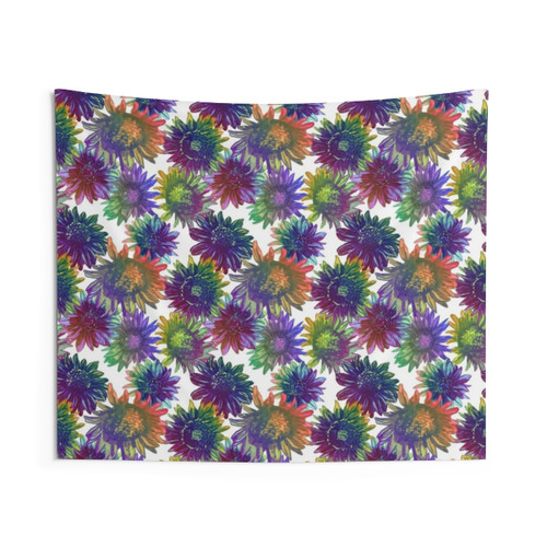 Vibrant Sunflower Rainbow Tapestry