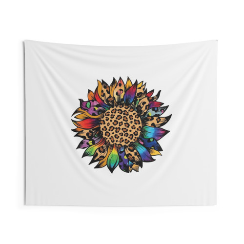 Sunflower Leopard Tapestry