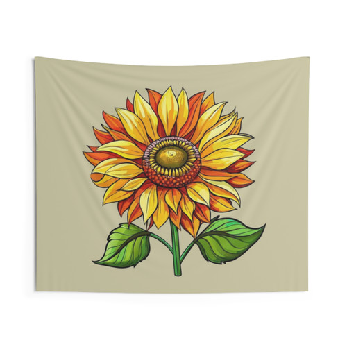 Sunflower Floral Tapestry Wall Hanging