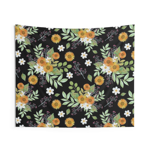 Sunflower and Daisy Bouquet Tapestry