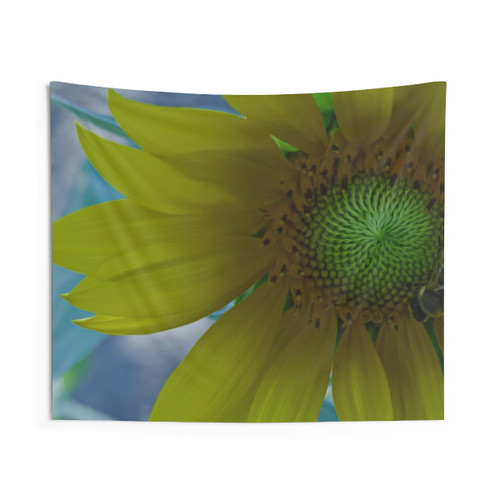 Neon Sunflower Tapestry Wall Hanging