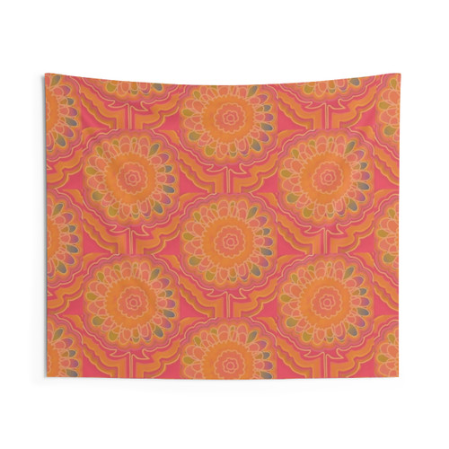 Retro Sunflower Floral Tapestry