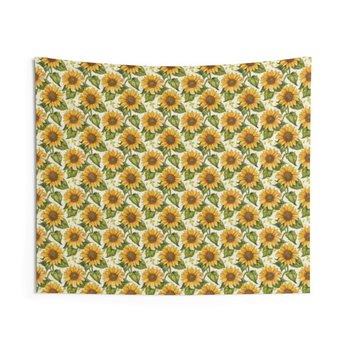 Vintage sunflower tapestry wall hanging