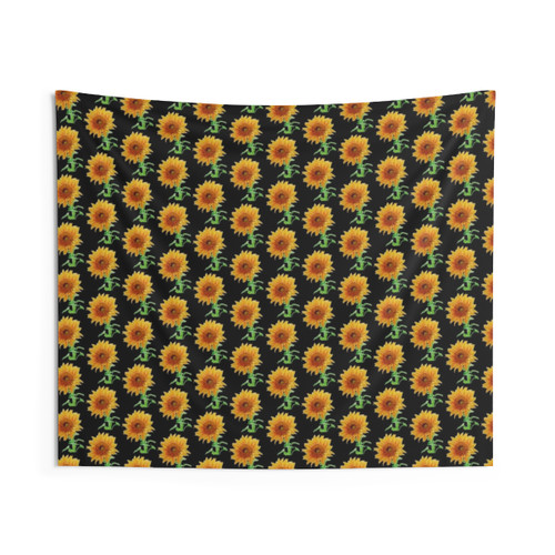 Vibrant Sunflower Tapestry Wall Hanging