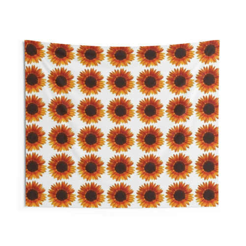 Vibrant sunflower tapestry wall hanging