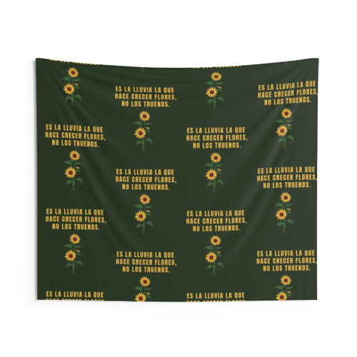 Sunflower Tapestry with Positive Quotes