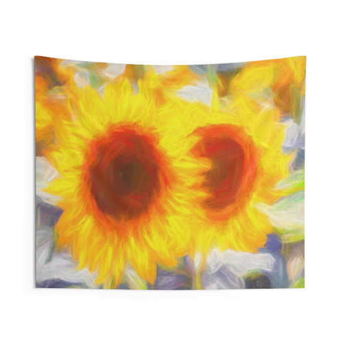 Sunflower Art Dreaming Tapestry
