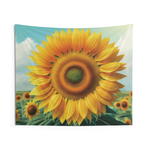 Sunflower Print Tapestry - Botanical Wall Decor