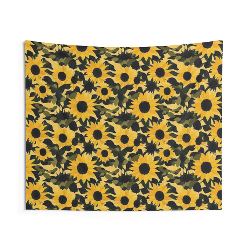 Sunflower Camouflage Tapestry