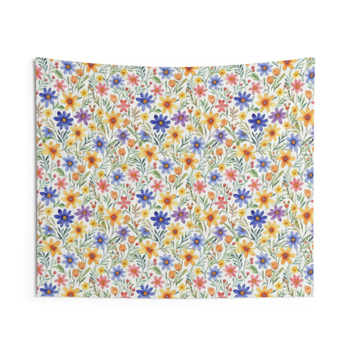 Little Flowers Tapestry with Floral Pattern