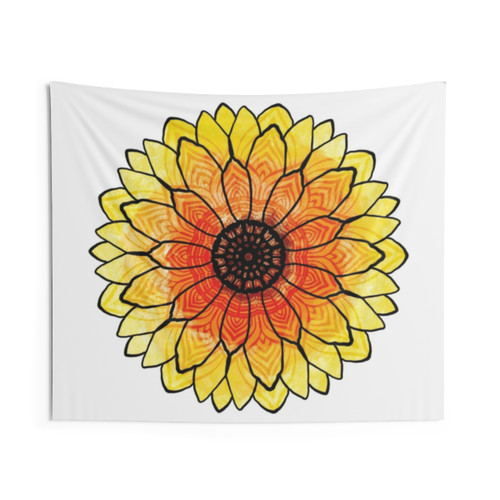 Sunflower Mandala Wall Tapestry