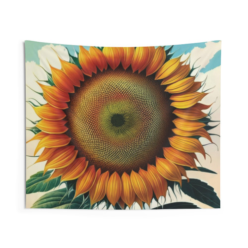 Sunflower Print 1 Tapestry - Botanical Wall Hanging