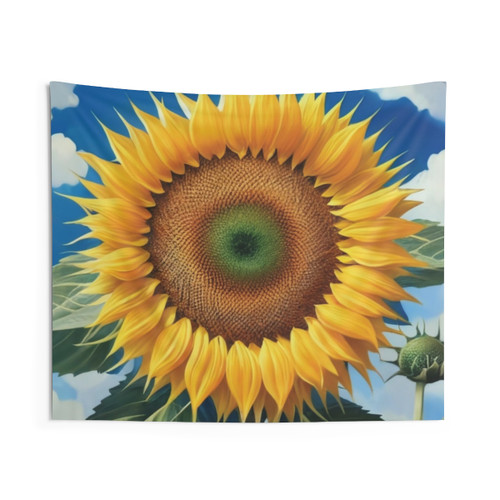 Sunflower Print Tapestry - Vibrant Botanical Wall Decor