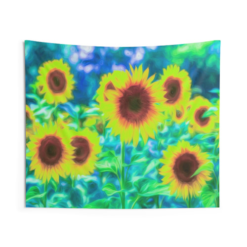 Sunflower Impressionist Tapestry - Dreams of Sunflowers