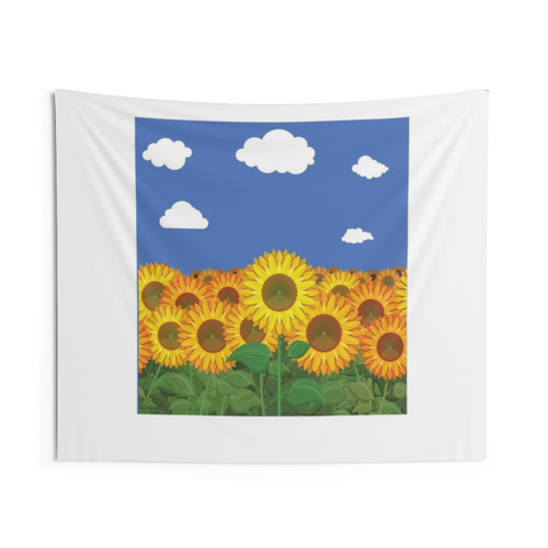 Aesthetic Sunflower Field Tapestry | Vibrant Sunflower Decor