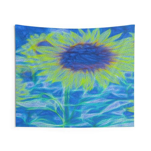 Sunflower Art Tapestry - Impressionist Floral Wall Decor