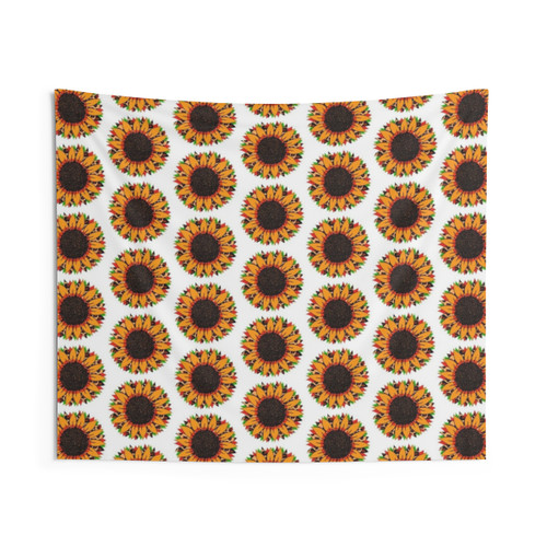 Colorful Leopard Sunflower Tapestry