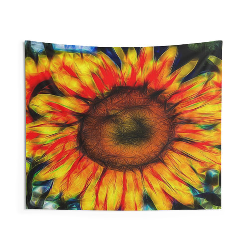 Vibrant Sunflower Impressionist Tapestry