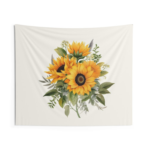 Vintage Style Sunflower Bouquet Tapestry