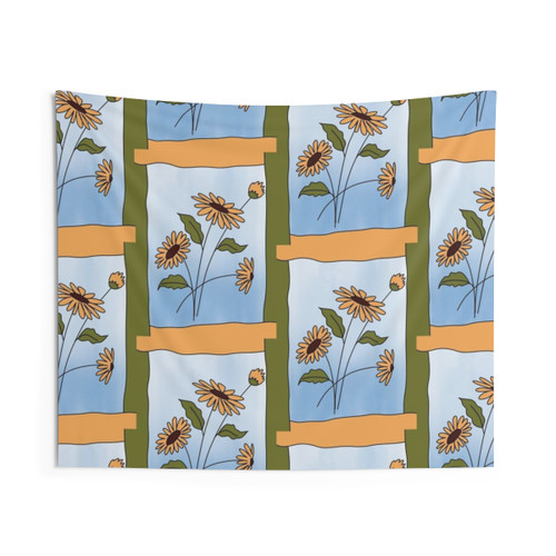 Sunflower Watercolor Tapestry