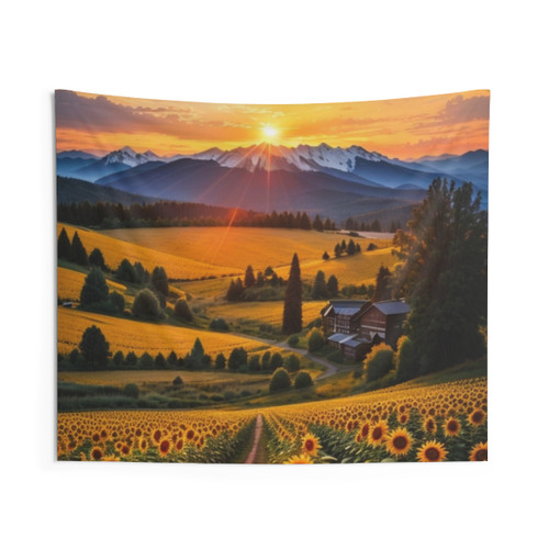 Sunflower Garden Tapestry Wall Hanging