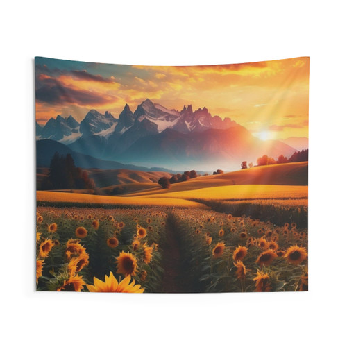 Sunflower Garden Tapestry - 006 Floral Wall Hanging