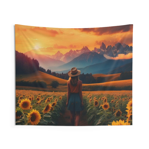 Vibrant Sunflower Garden Tapestry for Home Decor