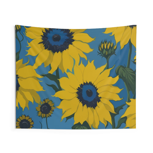Vibrant Sunflower Bloom Tapestry
