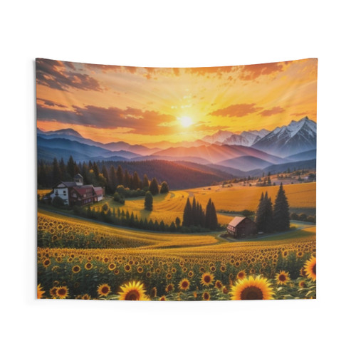 Sunflower Garden Tapestry Wall Decor