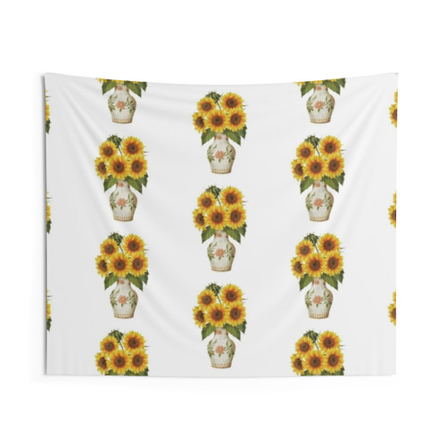 Sunflower Vase Tapestry Wall Hanging