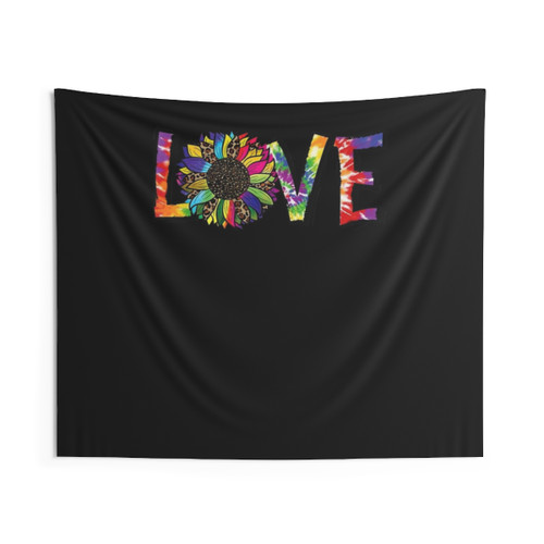 Hippie Leopard Sunflower Tie Dye Tapestry