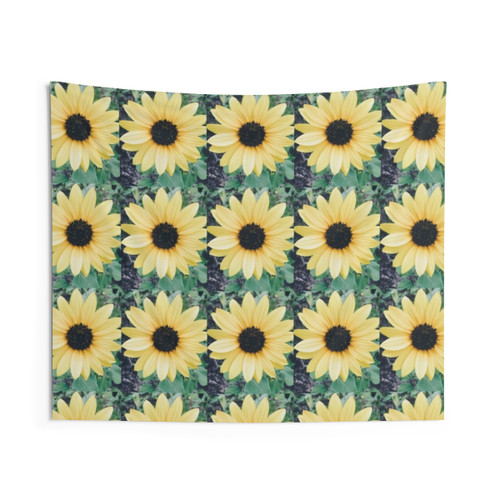 Sunflower Tapestry - Vibrant Nature Photography Wall Hanging