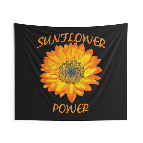 Vibrant Sunflower Power Tapestry Wall Decor
