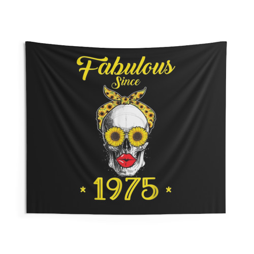 Fabulous Sunflower Skull Tapestry Since 1975