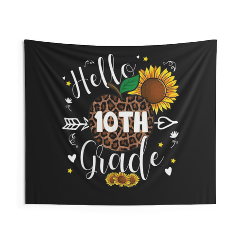 Leopard Print Sunflower Tapestry - Back to School Decor