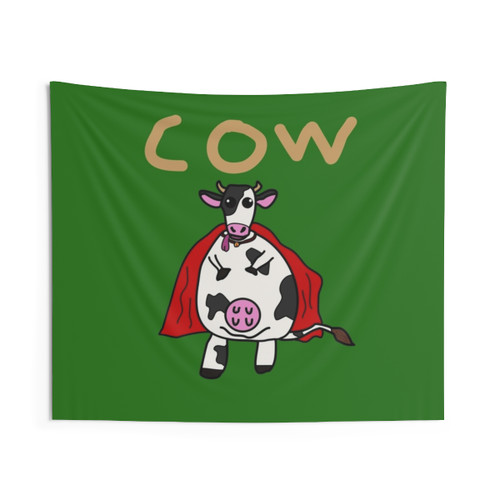 Cow with Cape Tapestry Wall Art